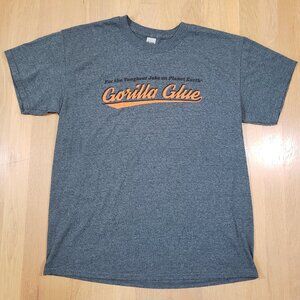 Gorilla Glue T Shirt Mens Large Gray Short Sleeve Graphic Print Gildan Woodwork